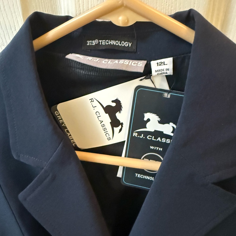 R.J. Classics grey label Navy Equestrian Jacket 12L